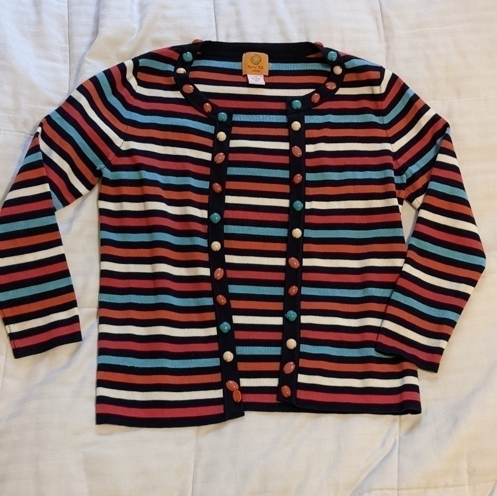 𝅺striped cardigan size Petite Small PS